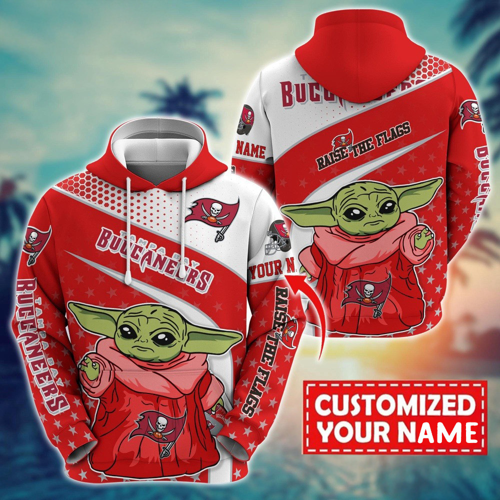 Personalized NFL Tampa Bay Buccaneers Baby Yoda Hoodie Gift Ideas For Football Lovers