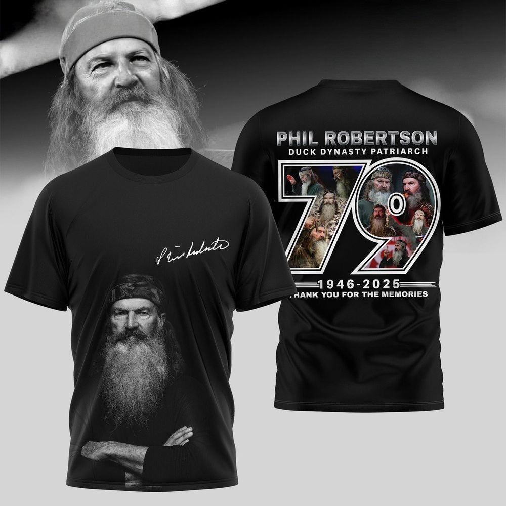 Phil Robertson Duck Dynasty Patriarch 2025 For The Memories Shirt Great Fathers Day Presents