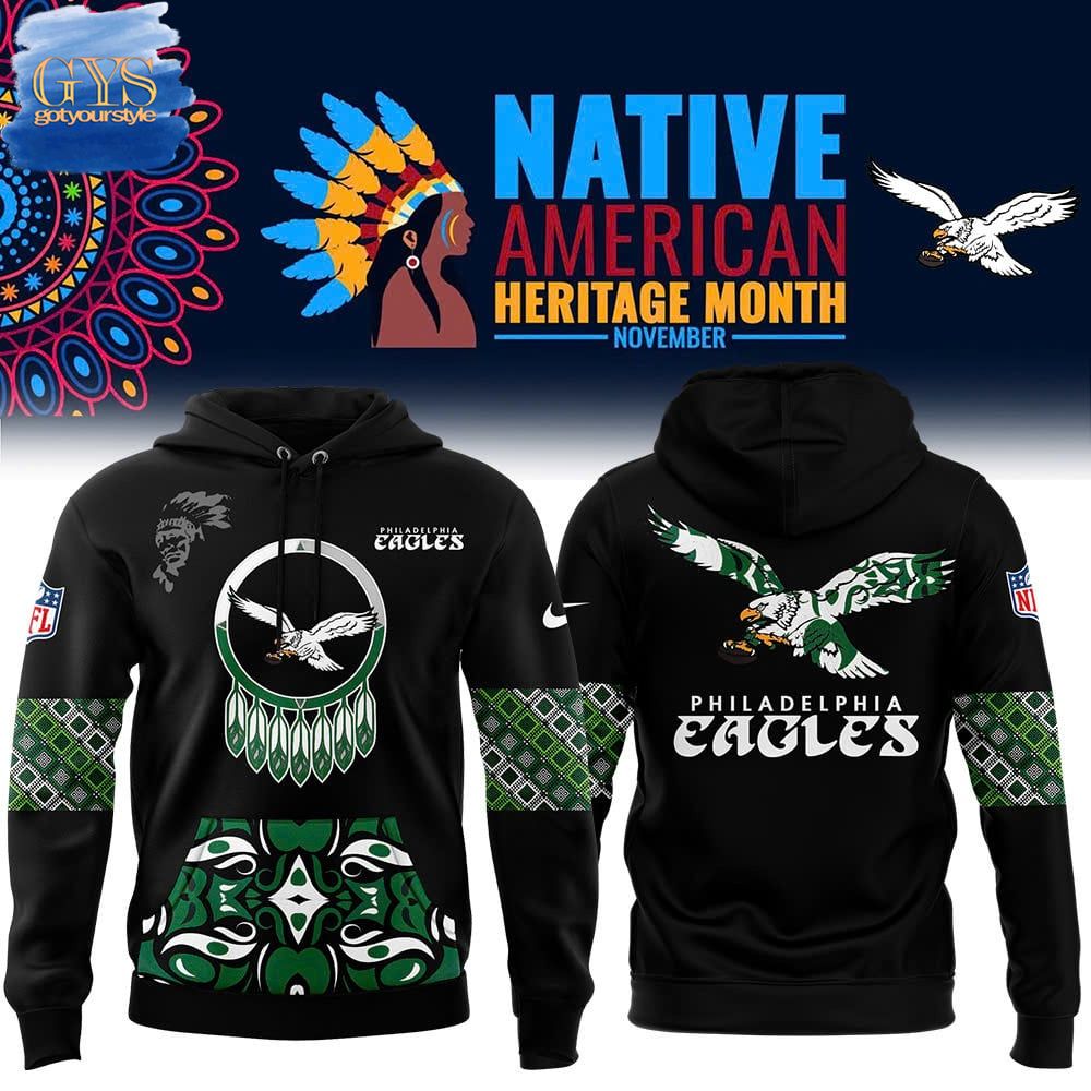 Philadelphia Eagles 2024 Native American Heritage Month Premium Limited Hoodie