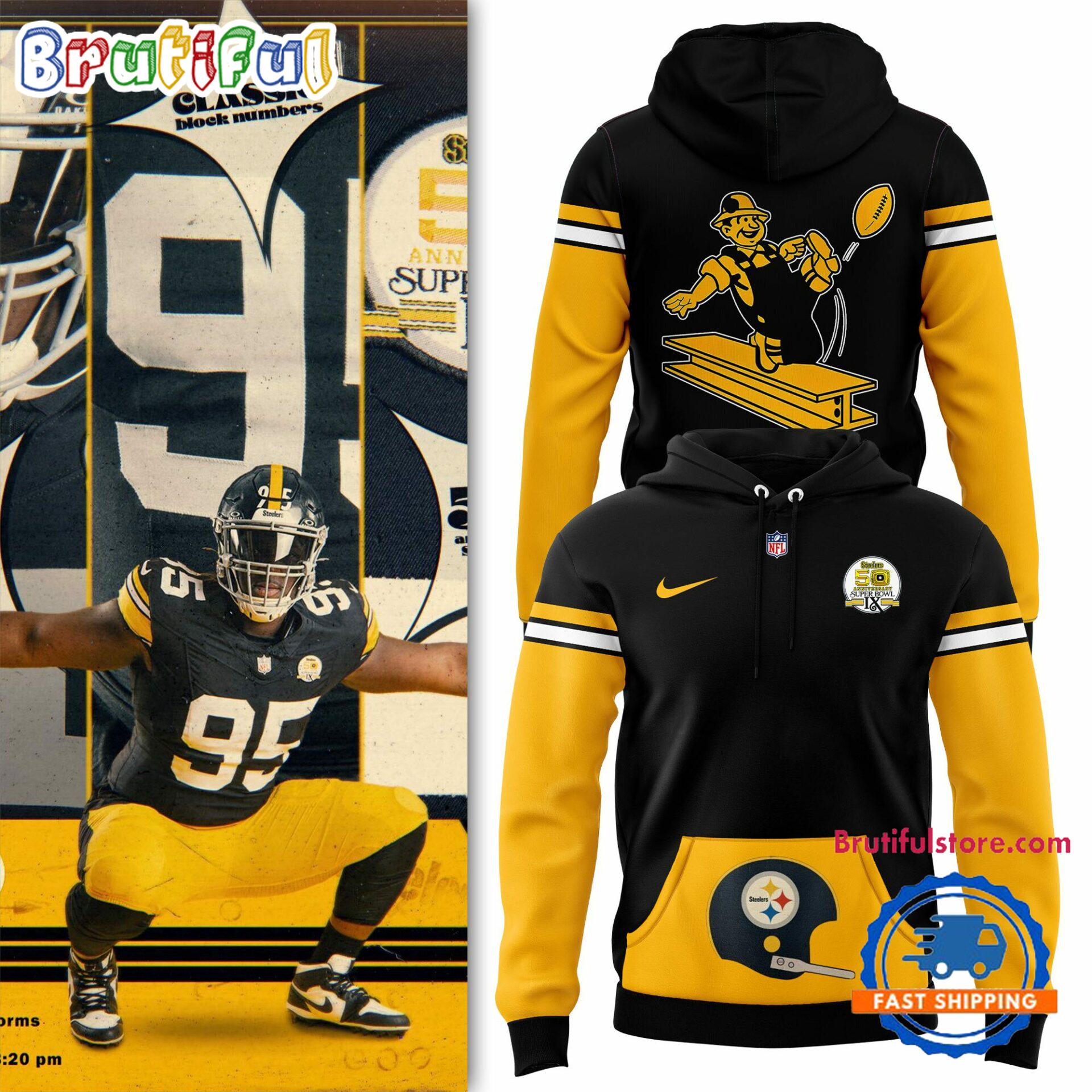 Pittsburgh Steelers 50th Anniversary Super Bowl New Hoodie