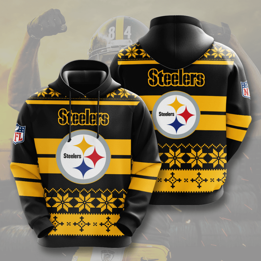 Pittsburgh Steelers Christmas Pattern NFL Football Team Hoodie