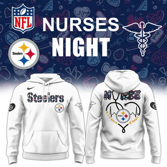 Pittsburgh Steelers Nurses Appreciation Black Hoodie Presents For Football Fans