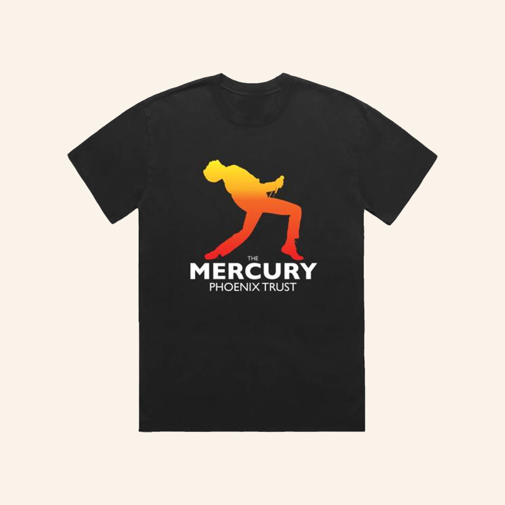 Queen Online Merch Mercury Phoenix Trust Black T-Shirt Music Lover Gift Ideas For Him