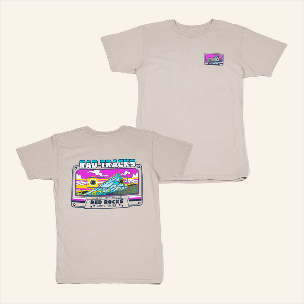 Red Rocks Cassette Tape T-Shirt Redrocksonline Merch Presents For Friends Best Friend Gifts