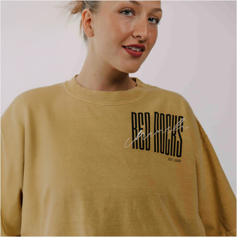 Red Rocks Church Est 2005 Shirt Red Rocks Merch Best Birthday Gifts For Mom BFF Gifts Ideas