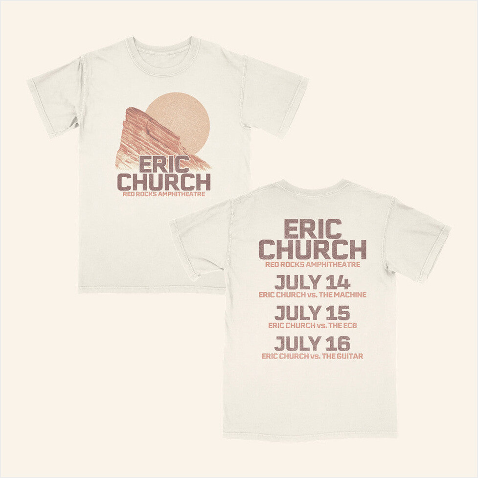 Red Rocks Event T-Shirt Eric Church Merch Best Birthday Gifts For Brother Gifts For Friends