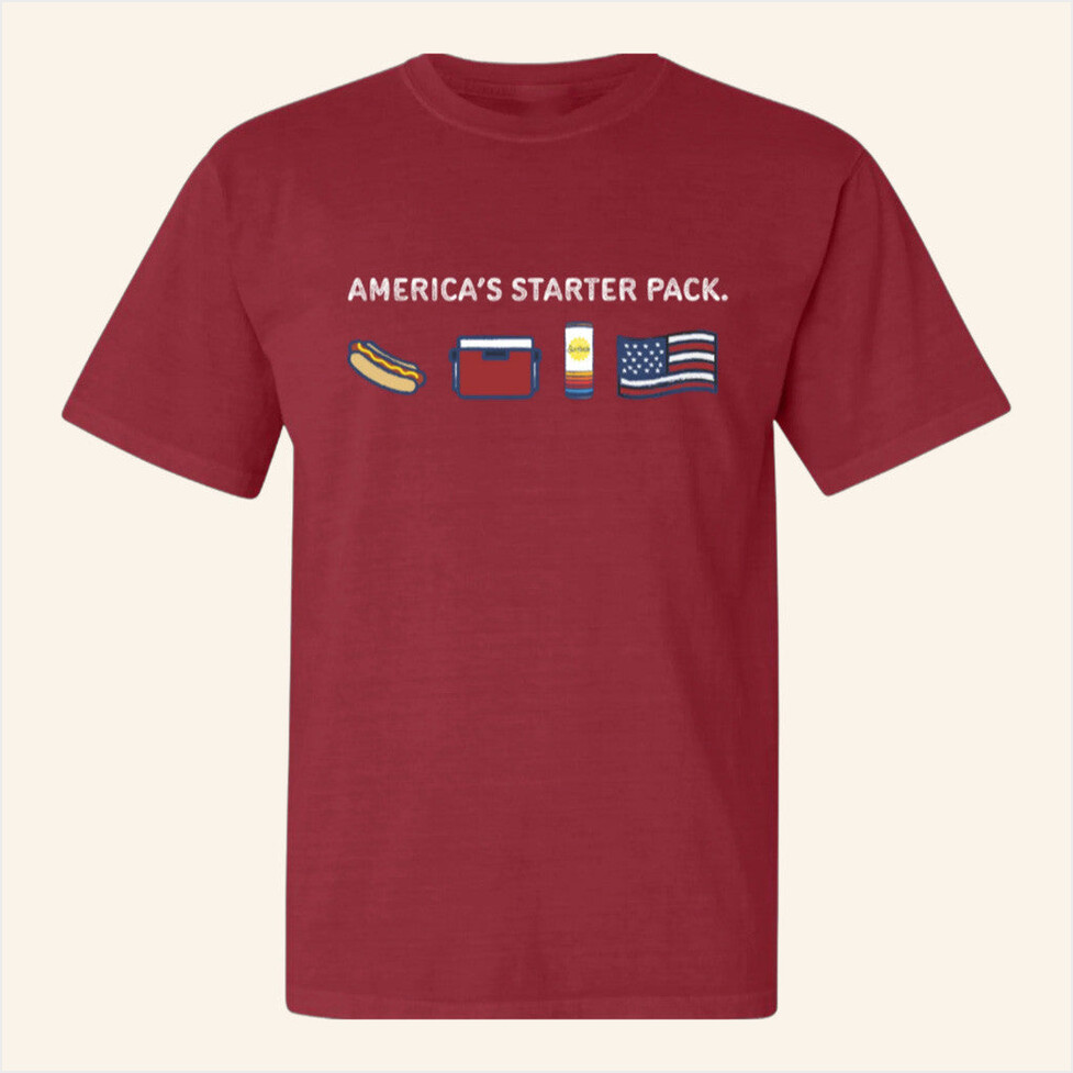 Red Surfside Americas Starter Pack T-Shirt Surfside Merch Gifts For Dad BFF Gifts Ideas