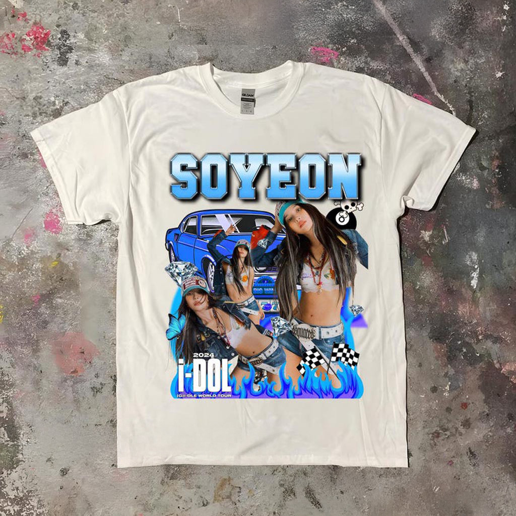 Retro G-idle Soyeon Shirt Idol G-idle Tour Shirt 2024 Gidlle World Tour shirt 2024 (G)I-DLE