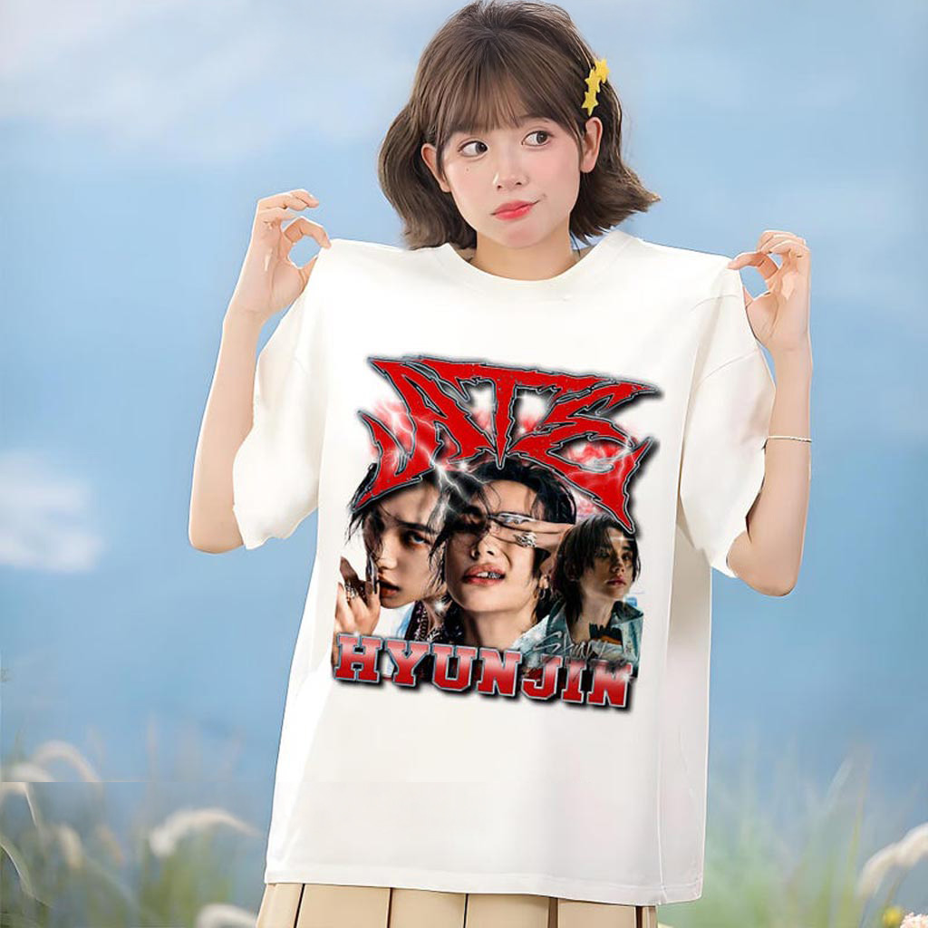 Retro Hyunjin Stray Kids ATE Shirt Stray Kids Domiate World Tour T-shirt Stray Kids World