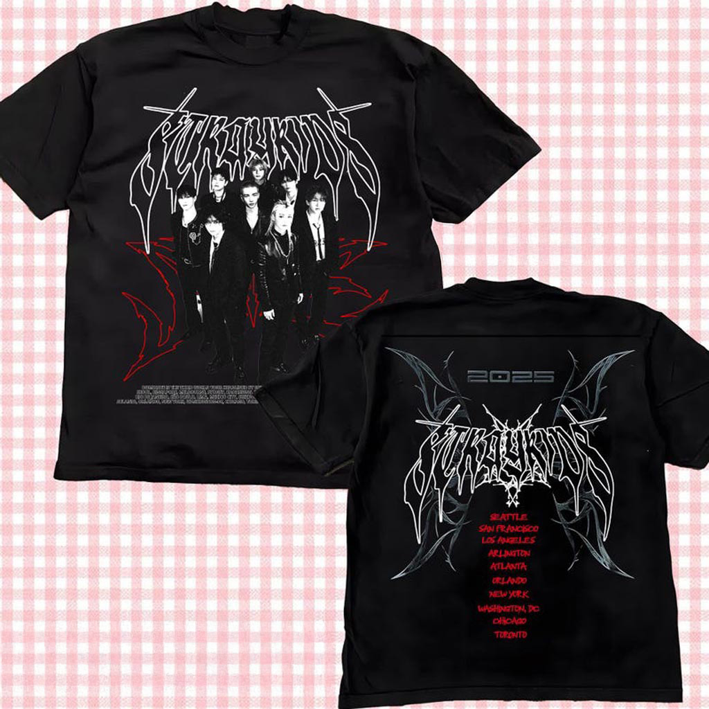 Retro Stray Kids Domiate World Tour T-Shirt Stray Kids Shirt Stray Kids Tour T-Shirt