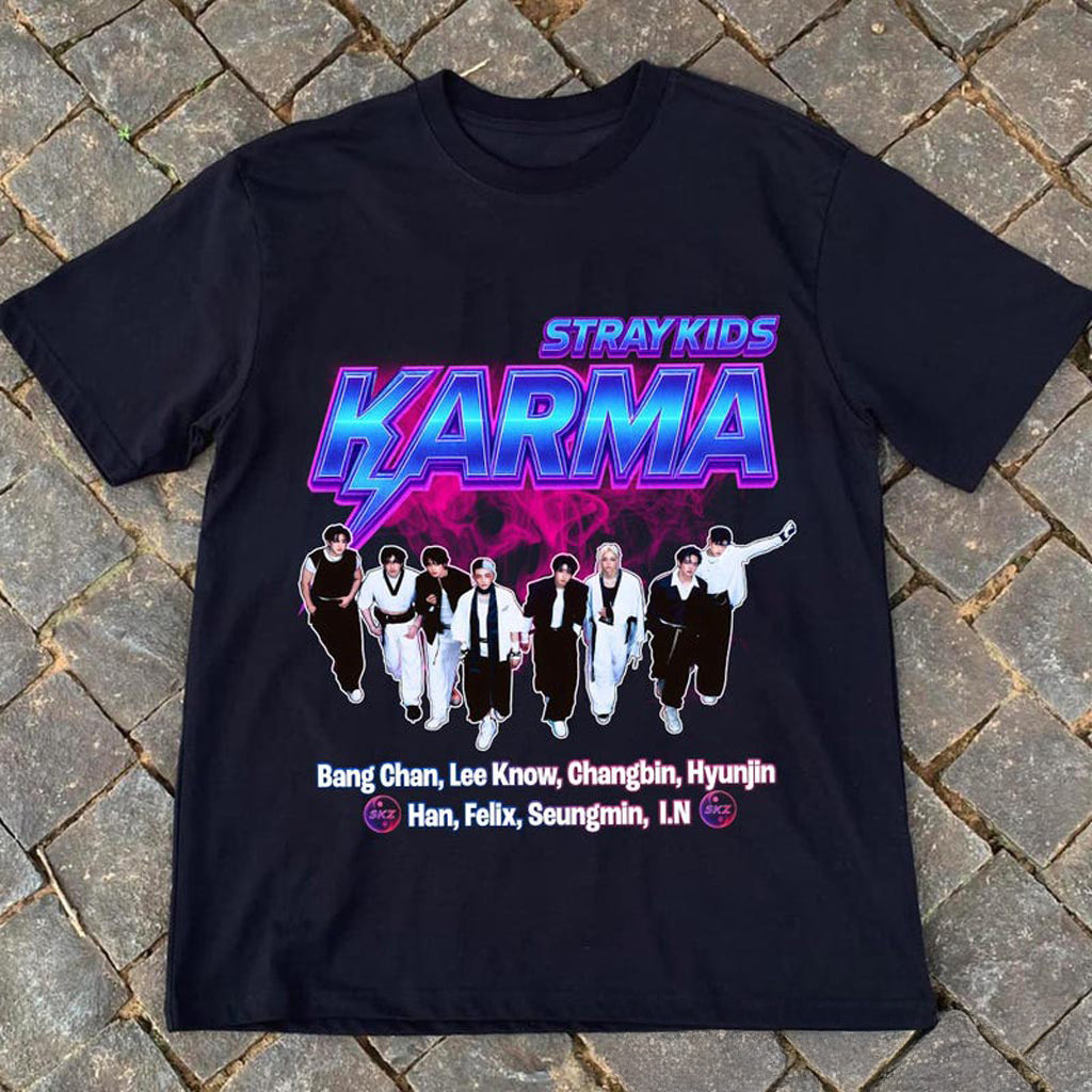 Retro Stray Kids Karma Shirt SKZ Karma Beep Sweatshirt Stray Kids Ceremony Shirt Stray Kids