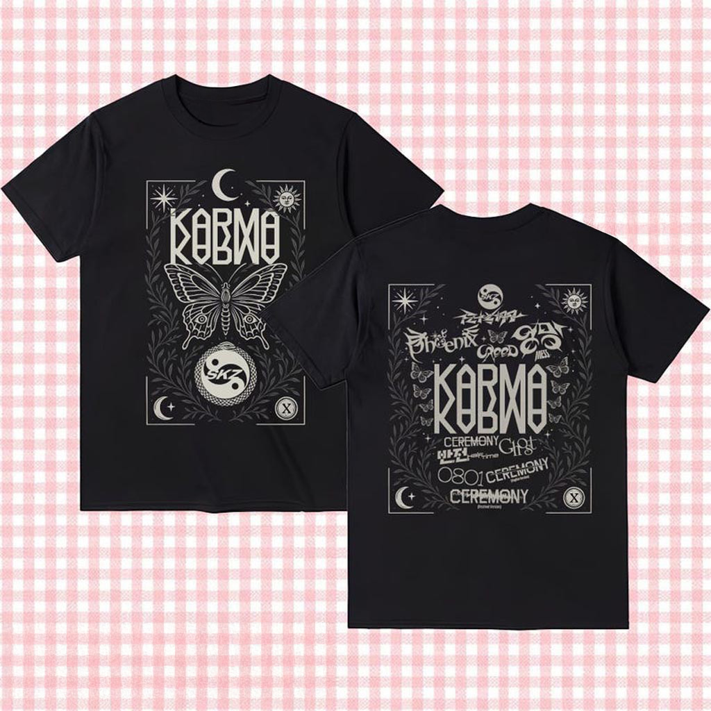 Retro Stray Kids Karma Track List T-shirt Stray Kids Karma Album Shirt Stray Kids Tour Shirt