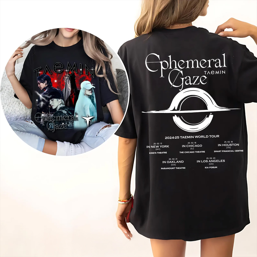 Retro Taemin Ephemeral Gaze Shirt Ephemeral Gaze Taemin World Tour T-Shirt Shinee Teamin