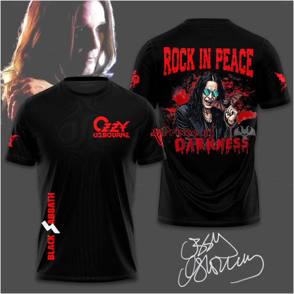 RIP Ozzy Osbourne Shirt Rock In Peace Prince Of Darkness Shirt Memorial Birthday Gifts For Fans
