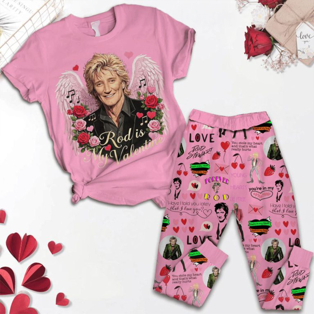 Rod Stewart Be My Valentine Happy Day 2025 Pajamas Set Gifts For Rod Stewart Fans