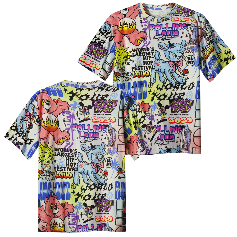 Rolling Loud Merch RL 2030 Sonic Swirl AOP T-Shirt Mothers Day Gifts