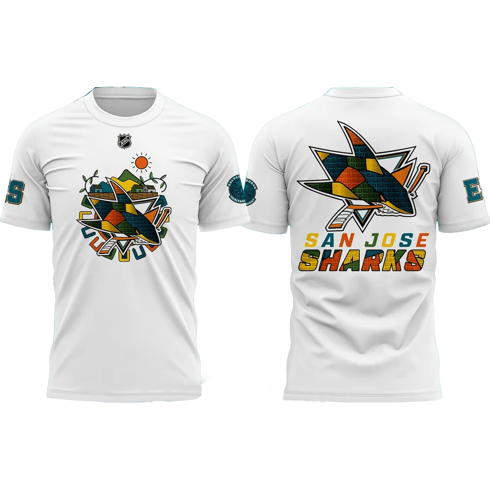 Salvadoran Heritage Night x San Jose Sharks 2025 T-Shirt San Jose Sharks Merch Gifts For Dad