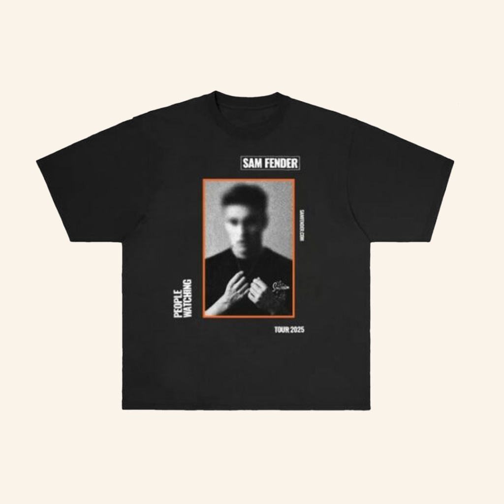 Sam Fender Merch Sam Fender Portrait Black Shirt Fan Apparel Gifts For Son