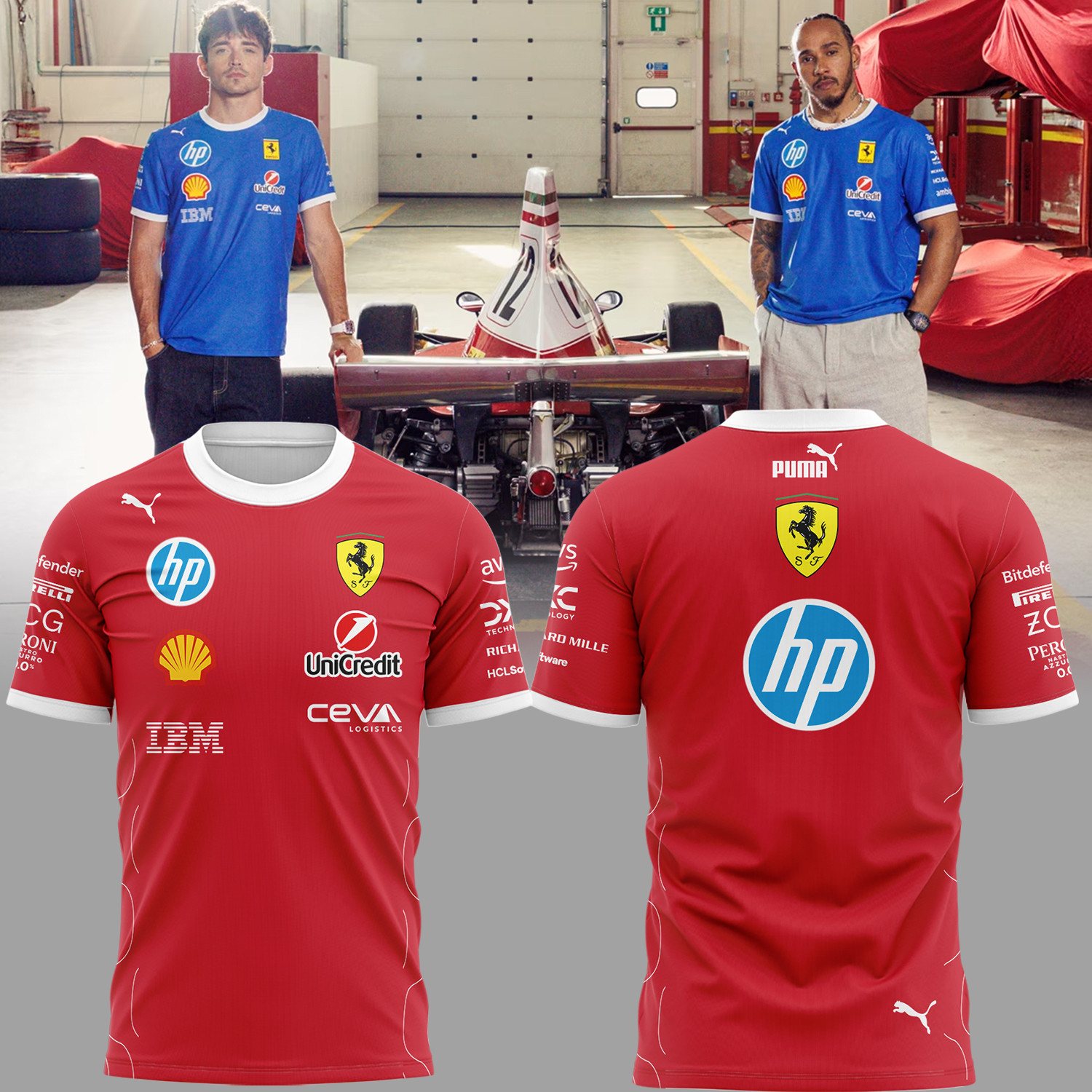 Scuderia Ferrari Merch T-shirt Hp 2025 Monza Edition Best F1 Friends Present