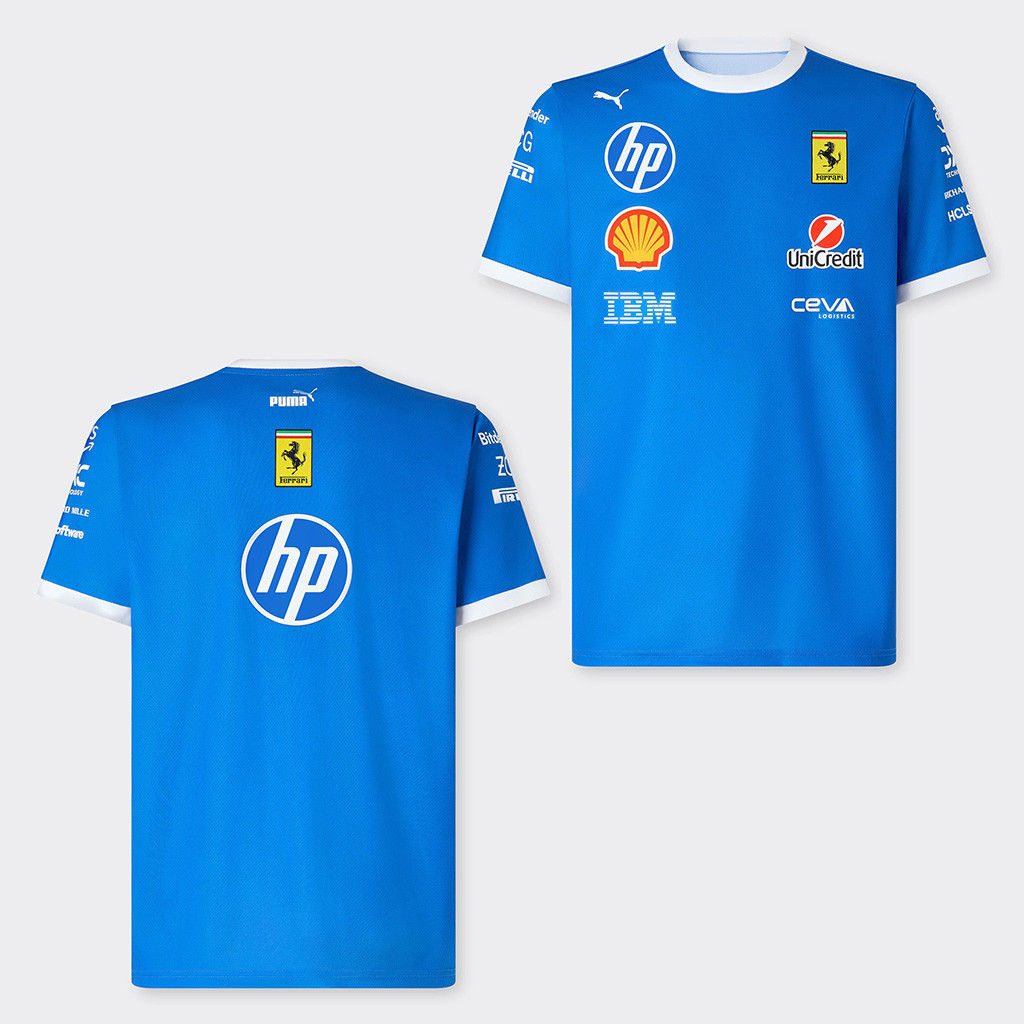 Scuderia Ferrari Monza 2025 Merch Puma For Scuderia Ferrari HP 2025 Monza T-Shirt For Fan