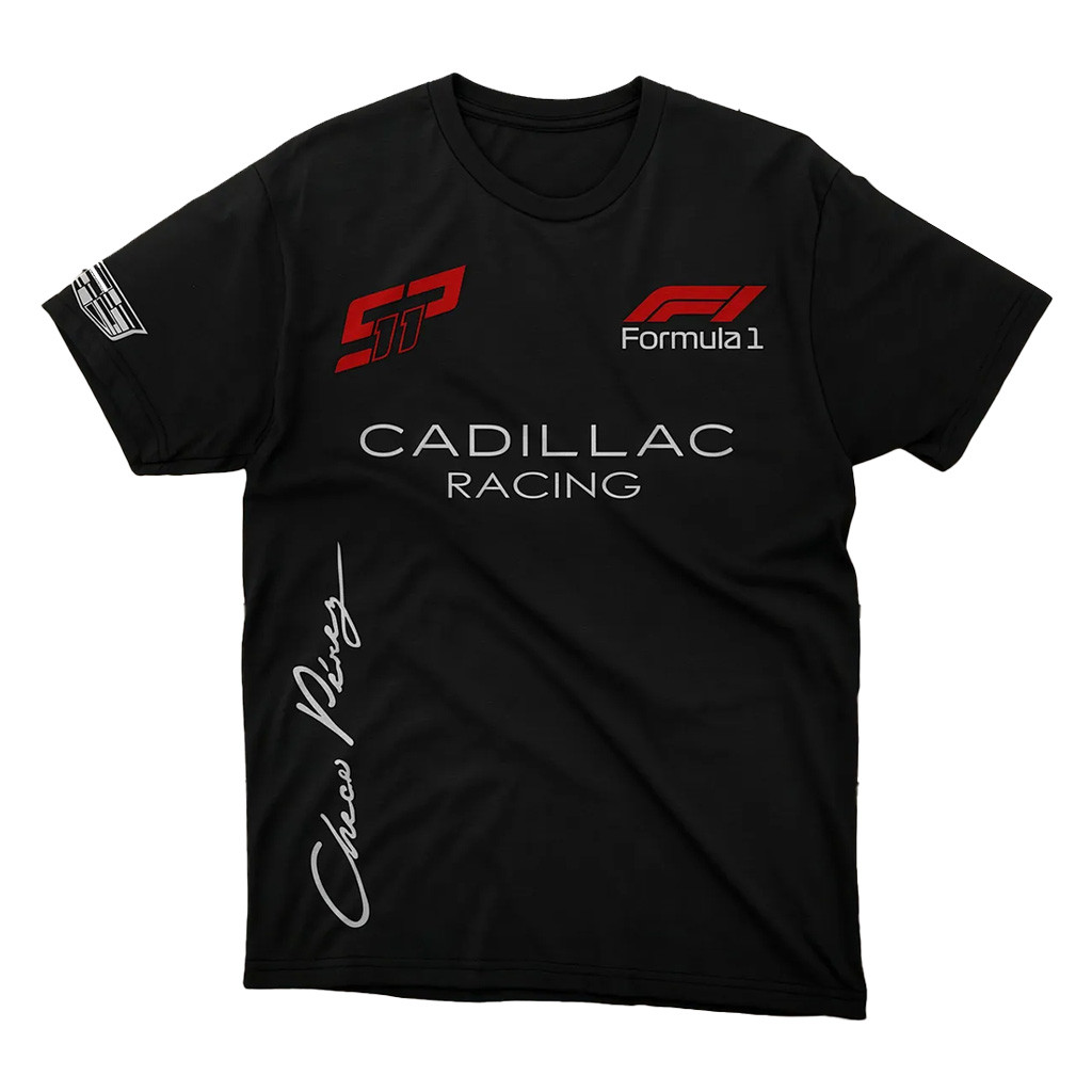 Sergio Checo Perez Merch Checo Perez F1 Cadillac T-Shirt Black Fan Apparel Gifts For Dudes