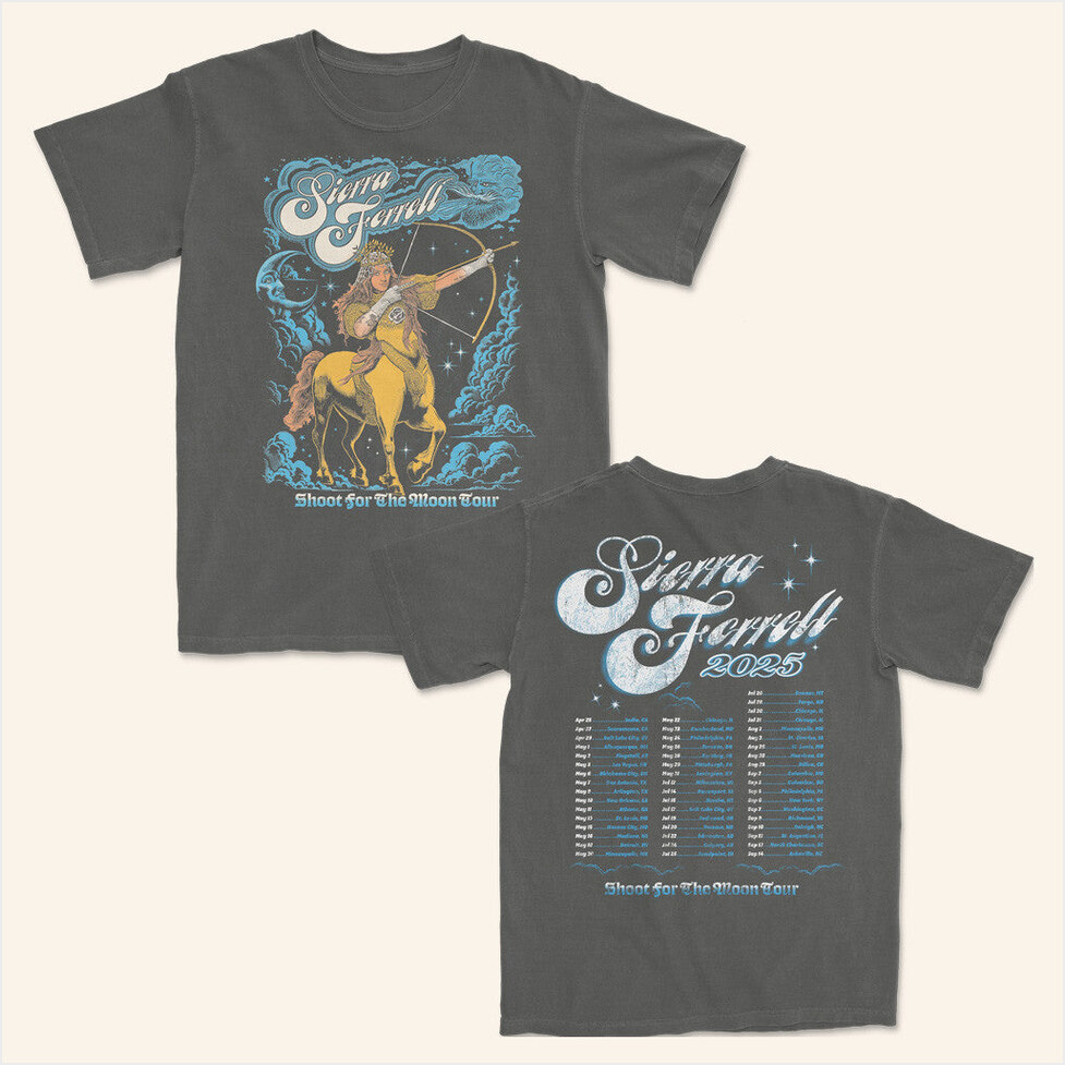 Shoot For The Moon Tour 25 T-Shirt Sierra Ferrell Merch Gifts For Dad Birthday Gift Ideas