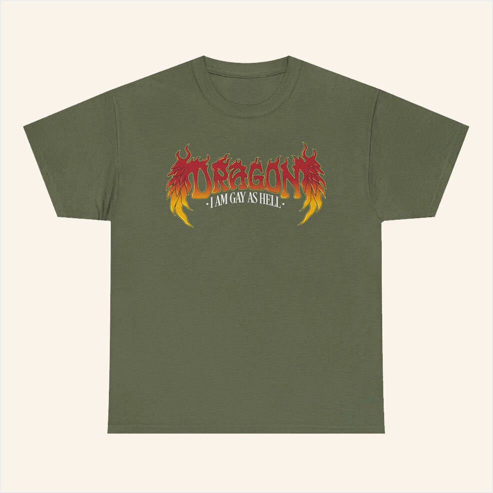 Shop Dragon I Am Gay As Hell T-Shirt Dropout Merch BFF Birthday Gifts Christmas Presents