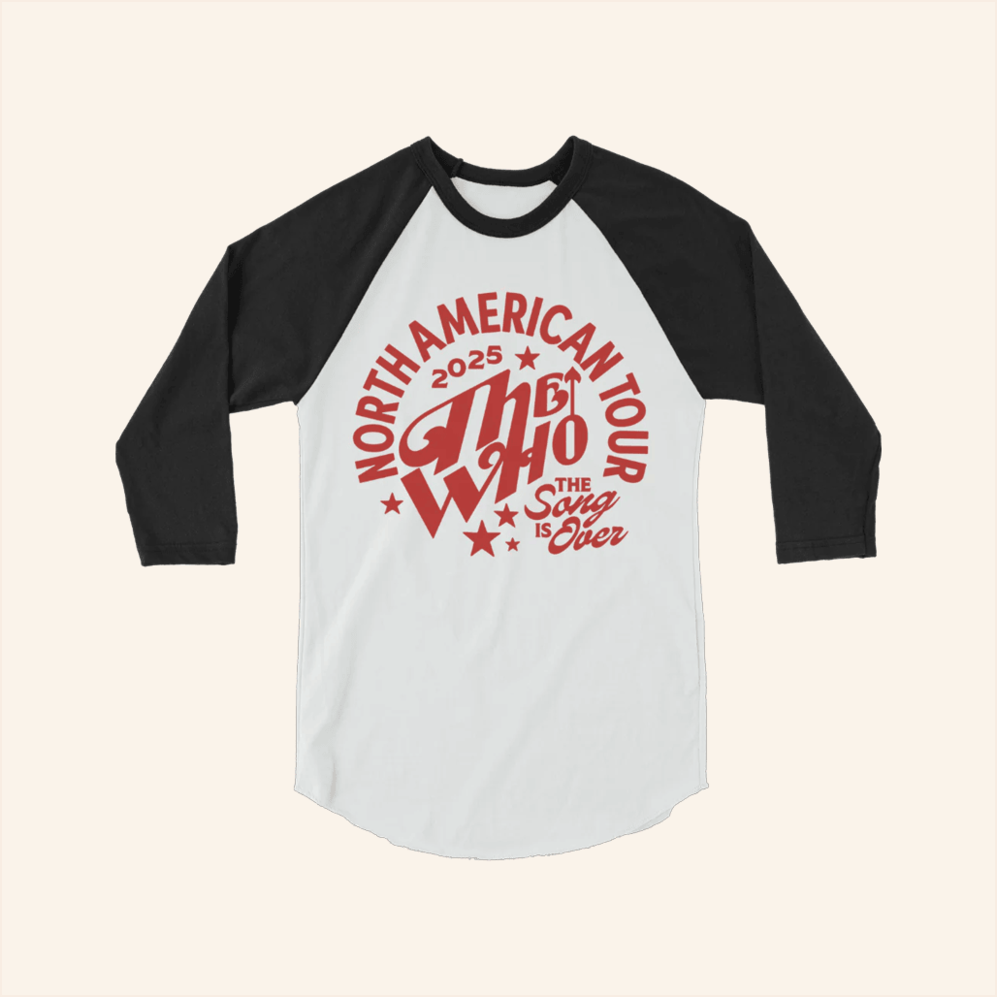 Shop The Song Is Over Tour Raglan T-Shirt The Who Merch Birthday Gift Ideas Christmas Presents