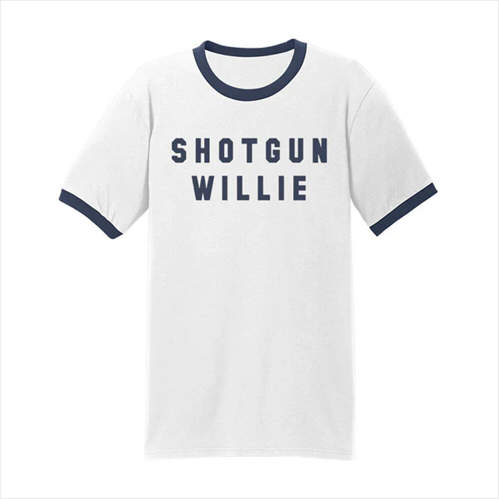 Shotgun Willie Ringer T-Shirt Willie Nelson Merch Birthday Gifts For Husband Gifts For BFF