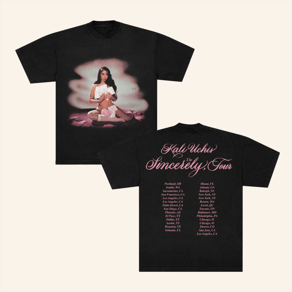 Sincerely Tour Date Back Shirt Kali Uchis Store Merch Birthday Gifts For Fans BFF Gifts