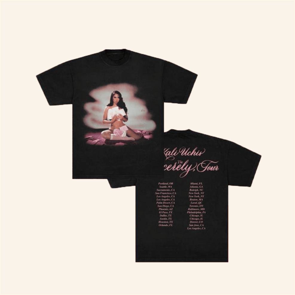 Sincerely Tour Dateback T-Shirt Kali Uchis Merch Unique Birthday Gifts For Music Lovers