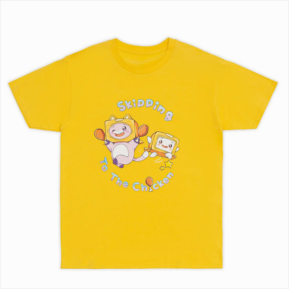 Skipping To The Chicken T-Shirt Lankybox Merch Cute Birthday Gifts For Son BFF Gifts