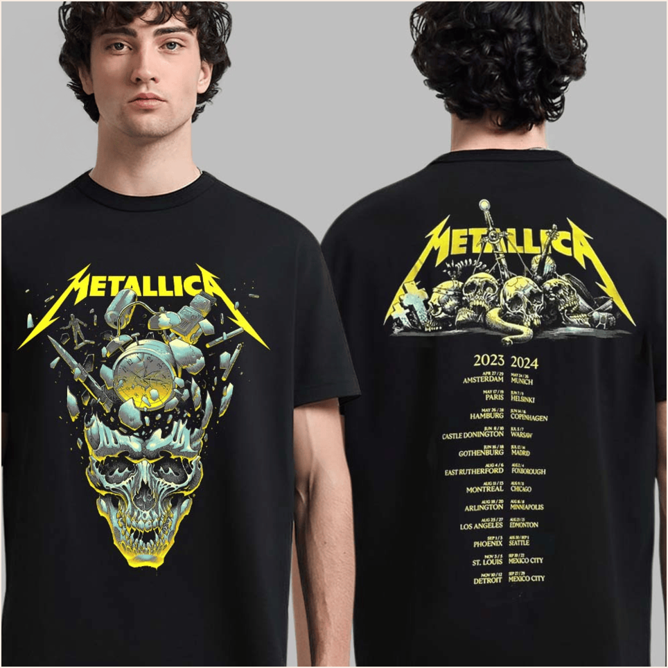 Skull 2023 2024 Metallica T-Shirt Metallica M72 Tour Merch Best Fathers Day Gifts For Dad