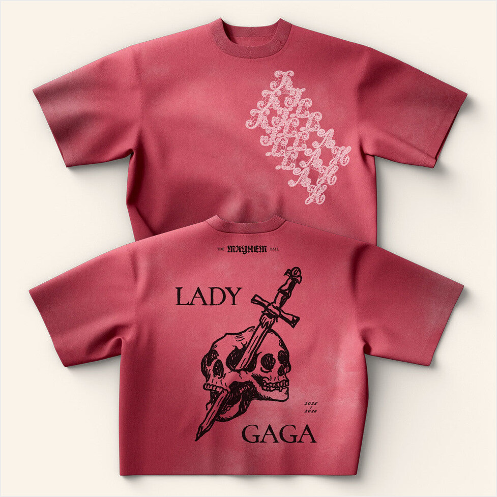 Skull Lady Gaga Cropped T-Shirt Mayhem Ball Merch Birthday Gifts For Friends Christmas Presents