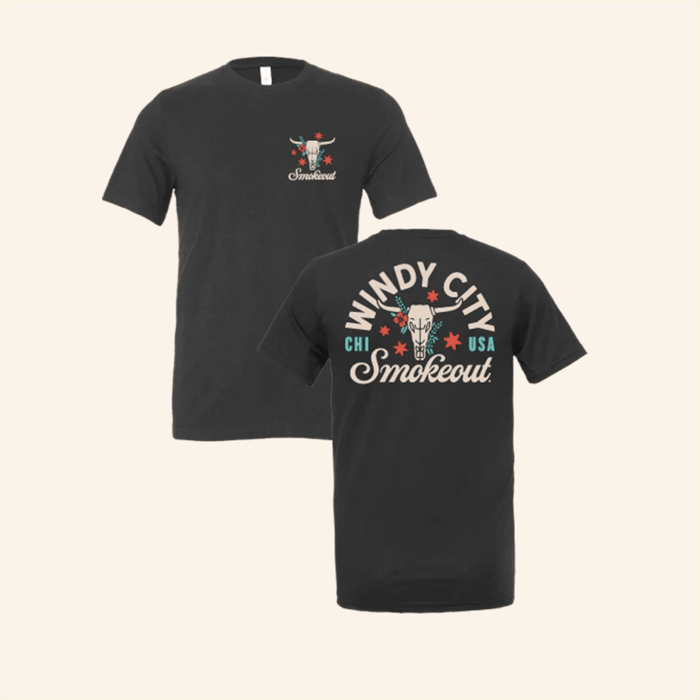 Skull T-Shirt Windy City Smokeout Merch Gift Ideas For Dad Birthday Gifts For Friends