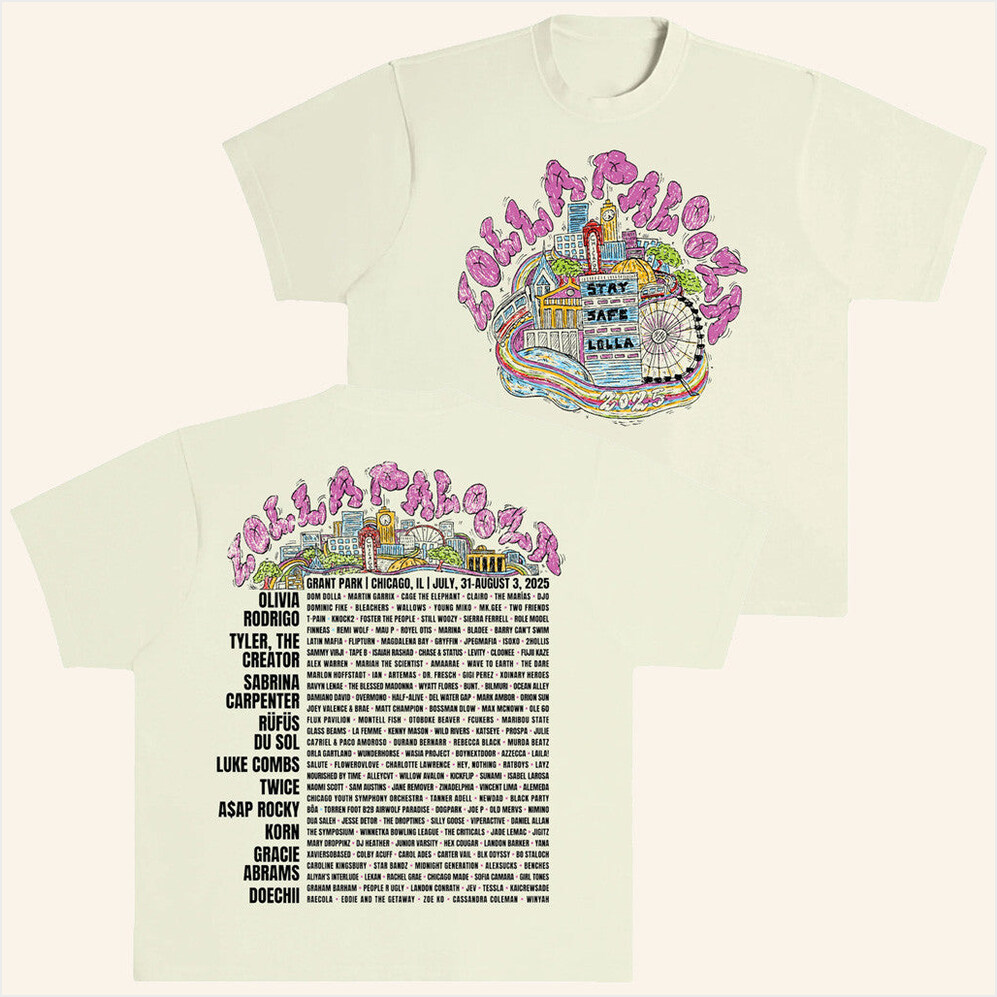 Skyline T-Shirt Lollapalooza Merch Gifts For Girlfriend Birthday Gift Ideas Christmas Presents