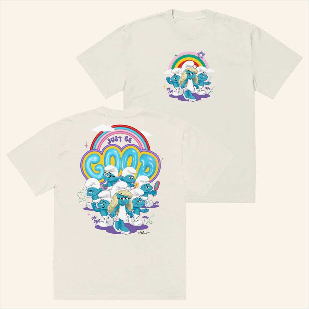 Smurfs Collection Smurfs Just Be Good T-Shirt Cinemark Merch Gifts For Fan BFF Gifts Ideas