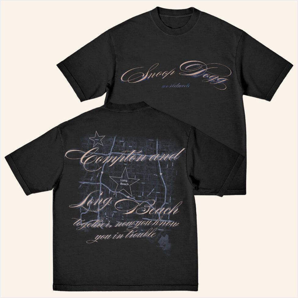 Snoop Script Black T-Shirt Snoop Dogg Merch Birthday Gifts For Husband Gifts For Best Friend