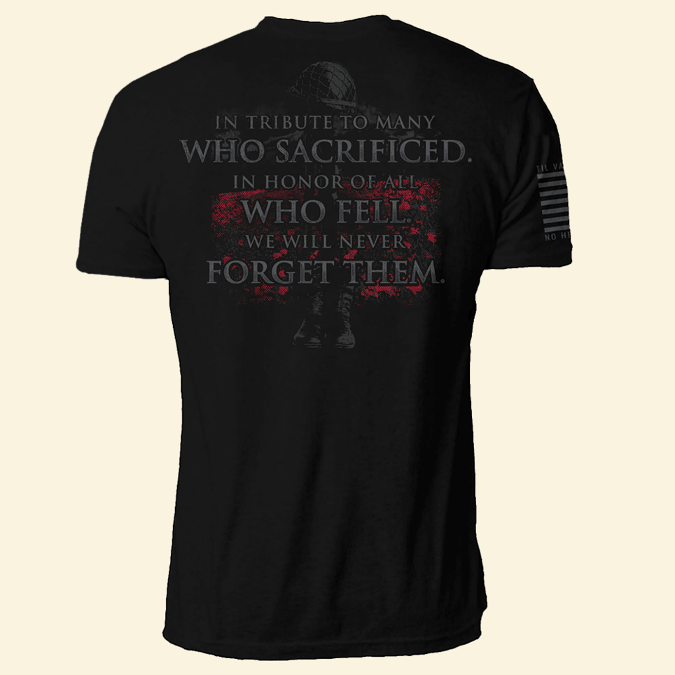 Soldier We Will Never Forget Them T-Shirt Memorial Day Shirt Birthday Gifts For Veterans