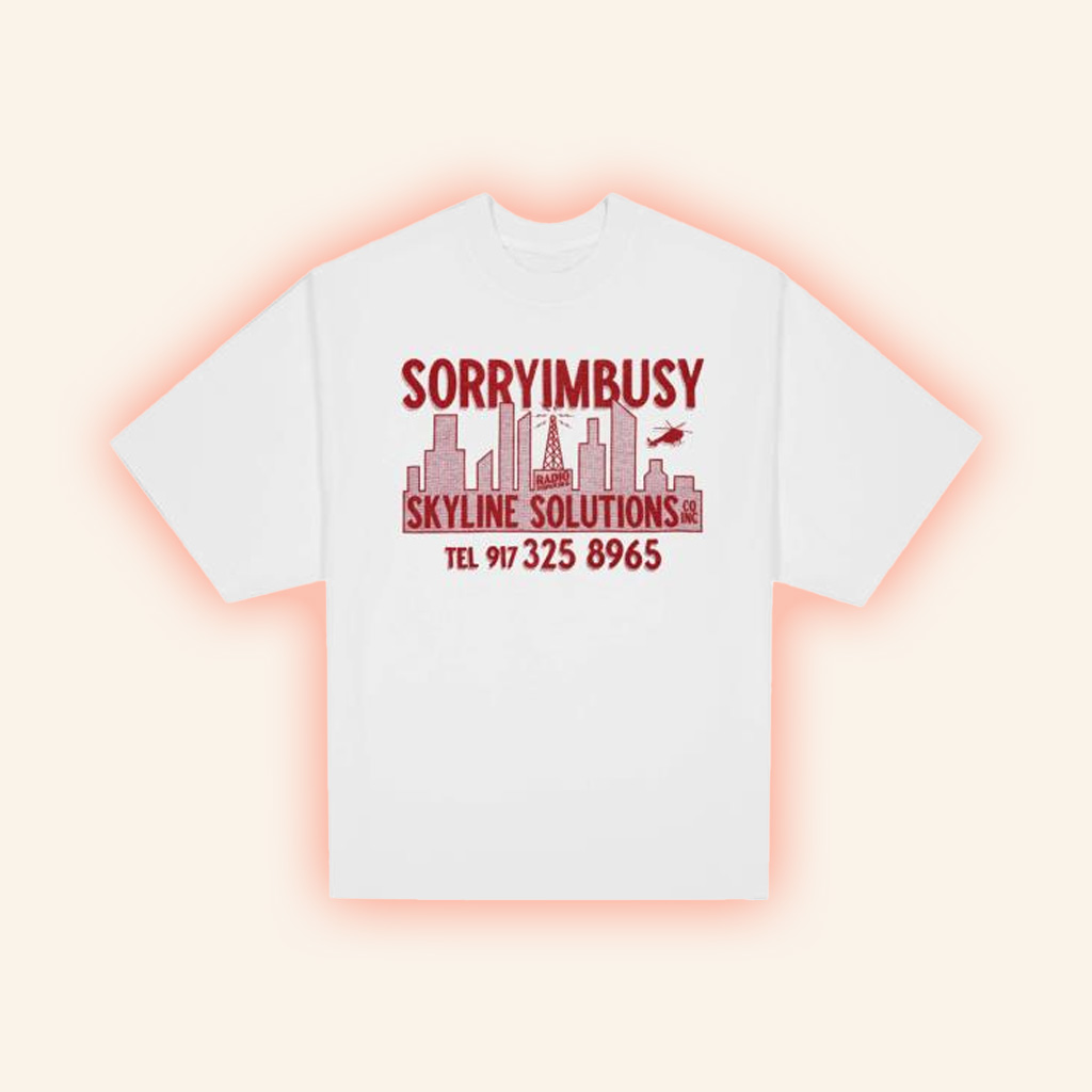 Sorry Im Busy Merch Skyline Solutions T-Shirt White Gift Ideas For Him