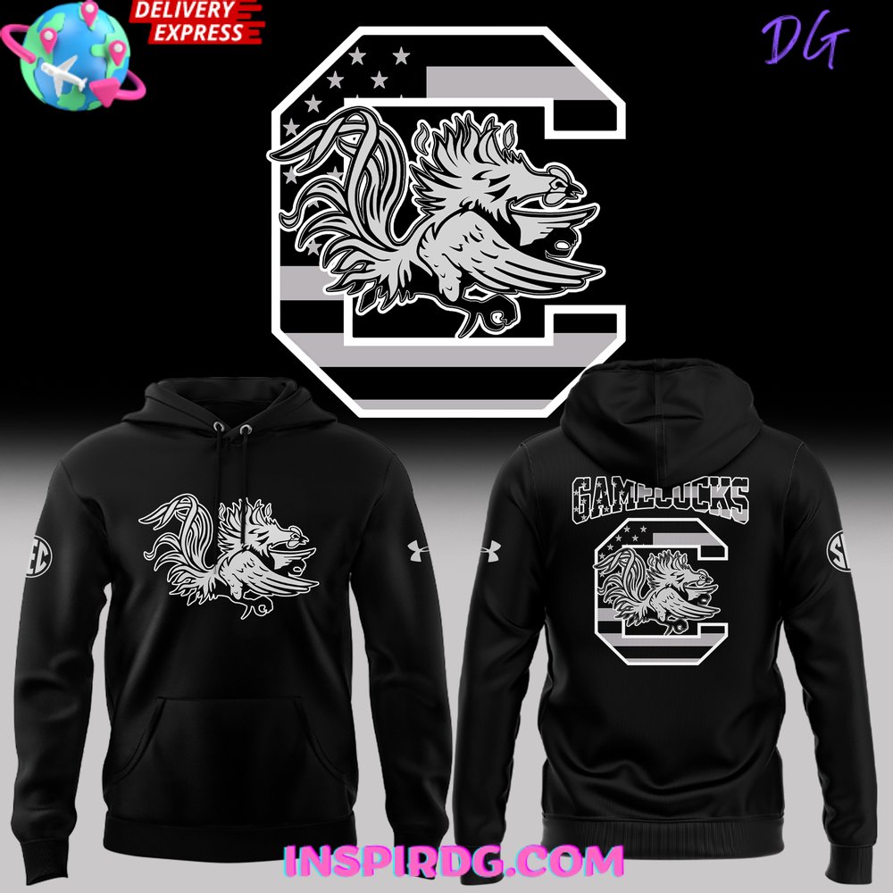 South Carolina Gamecocks American Flag Special Black Hoodie