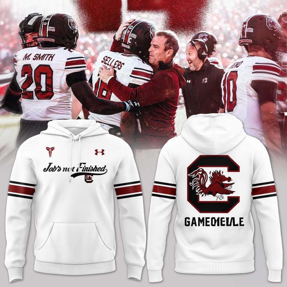 South Carolina Gamecocks JobÃ¢â‚¬â„¢s Not Finished White Hoodie Presents For Football Fans