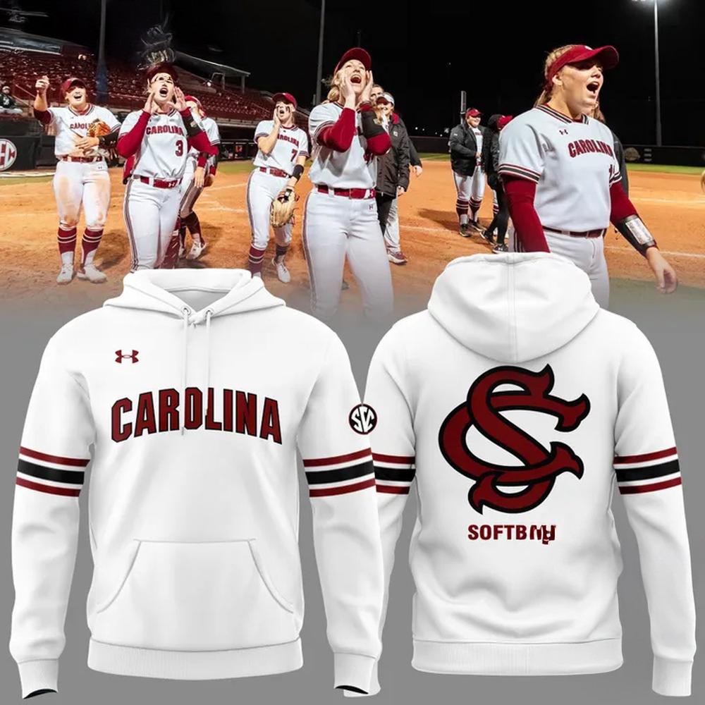 South Carolina Gamecocks Softball Special Edition 2025 White Hoodie Fan Gift Ideas