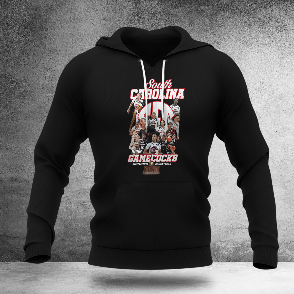 South Carolina Gamecocks WomenÃ¢â‚¬â„¢s Basketball Champions 2025 Hoodie Basketball Fan Gift Ideas