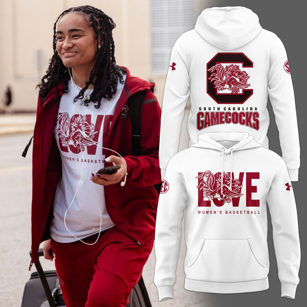 South Carolina Gamecocks WomenÃ¢â‚¬â„¢s Basketball Hoodie Gifts For Fans