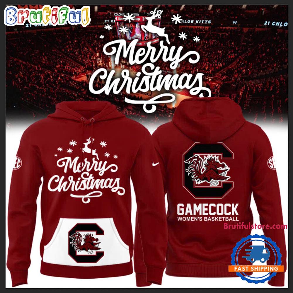 South Carolina Gamecocks Womens Basketball Merry Christmas 2024 Hoodie