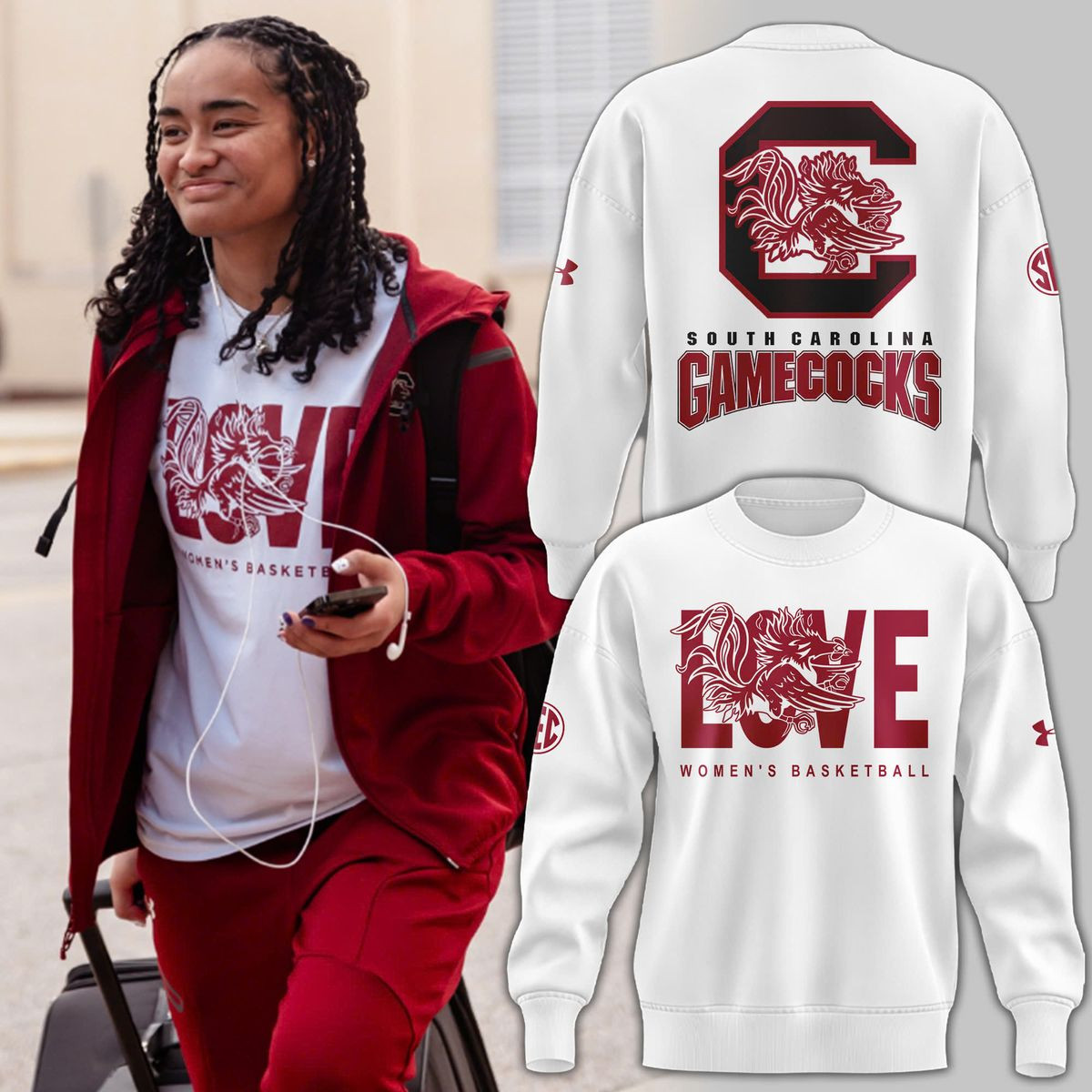 South Carolina Gamecocks WomenÃ¢â‚¬â„¢s Basketball Sweatshirt Gifts For Fans