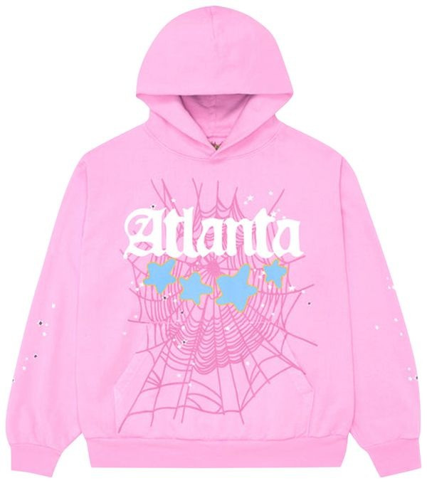 Sp5der Atlanta Hoodie Pink Womens 555 Spider Web Hoodie Apparel Gifts For Her