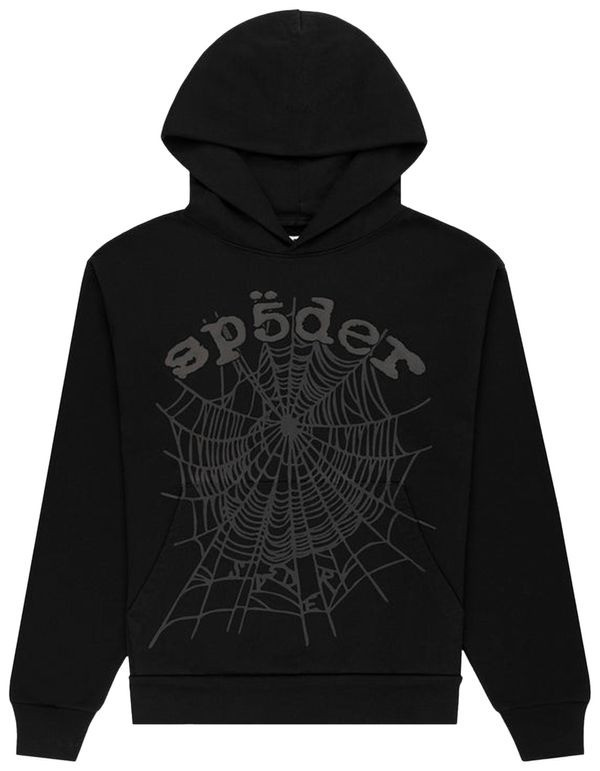 Sp5der Phantom Web Hoodie Black Spider Worldwide Young Thug Merch Apparel