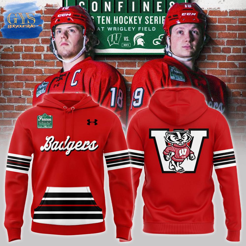 Special 2025 Frozen Confines Wisconsin Hockey Hoodie